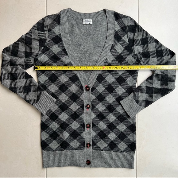 * SOLD * Madewell Wallace 100% Merino Wool Plaid Cardigan - Picture 11 of 13